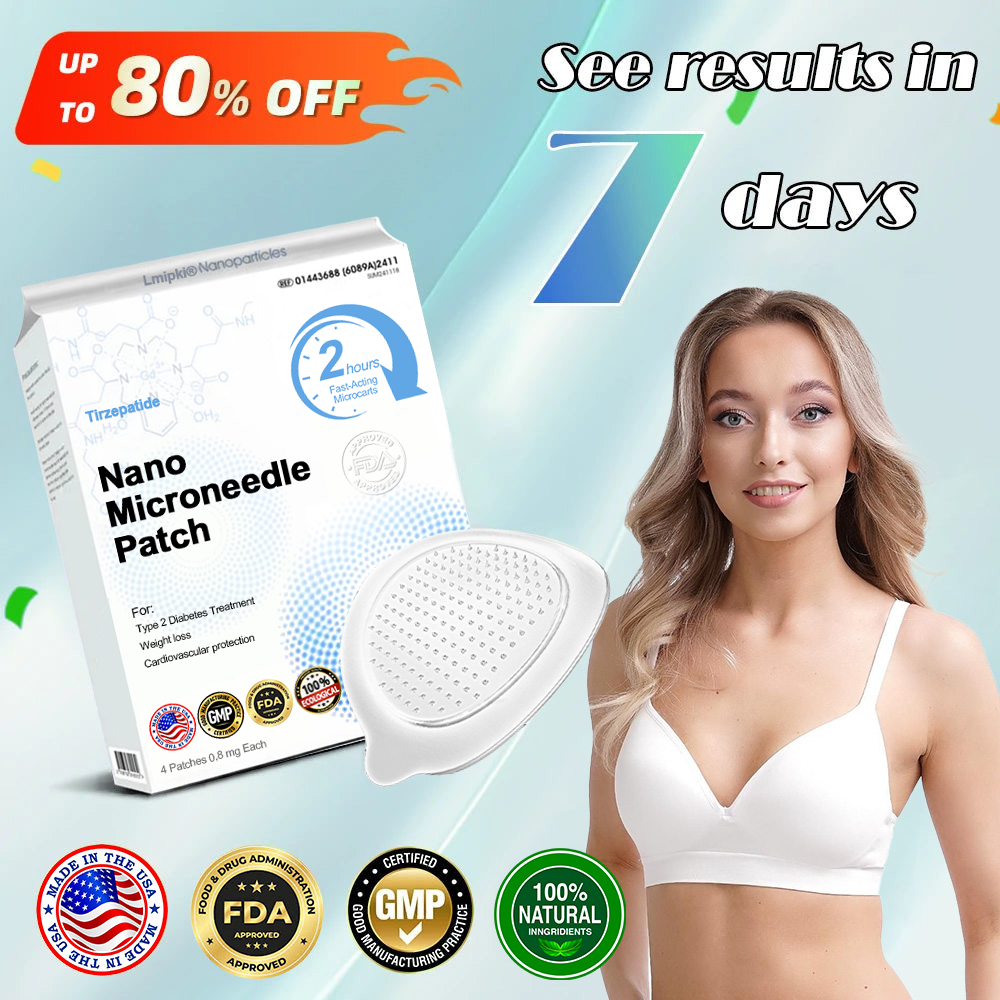 【2025 Medical Grade Newly Upgraded🥇】🇺🇸Lmipki® NIDDK-Tirzepatide Nano Microneedle Patch （Zero Pain, 24/7 Release | Lose 20lbs FAST | 90% Sugar Drop | ）