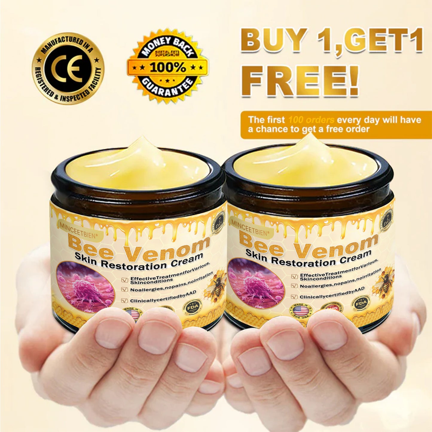👑👑TGA Approved:Minceetbien® Bee venom Pro Comprehensive Cream — 🔥Limited Time 80% OFF🔥